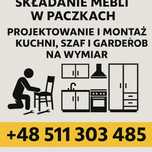Składanie mebli w paczkach, Projektowanie i montowanie kuchni, szaf.
