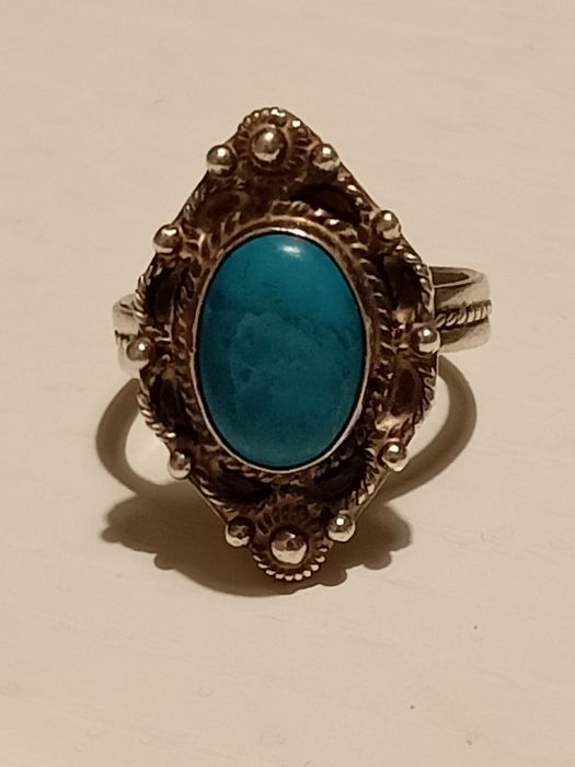 Stary srebrny pierścionek rosyjski filigran 875