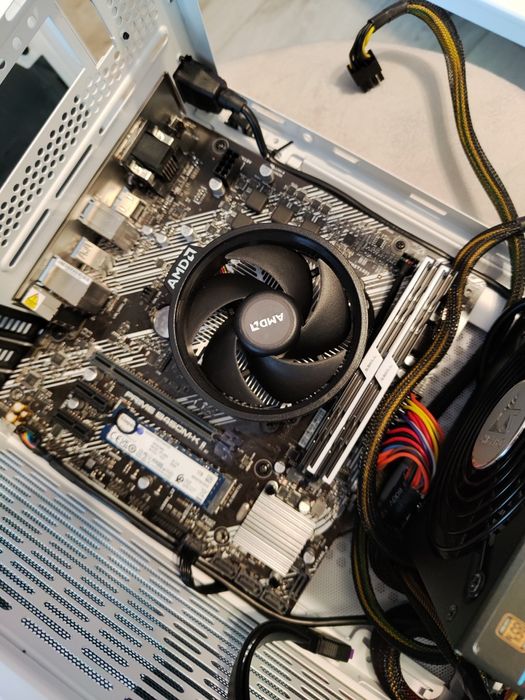 Материнська плата Asus  B450M + AMD Ryzen 5 5500