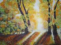 Obraz akrylowy ręcznie malowany "SŁOŃCA BLASK" 30x40cm