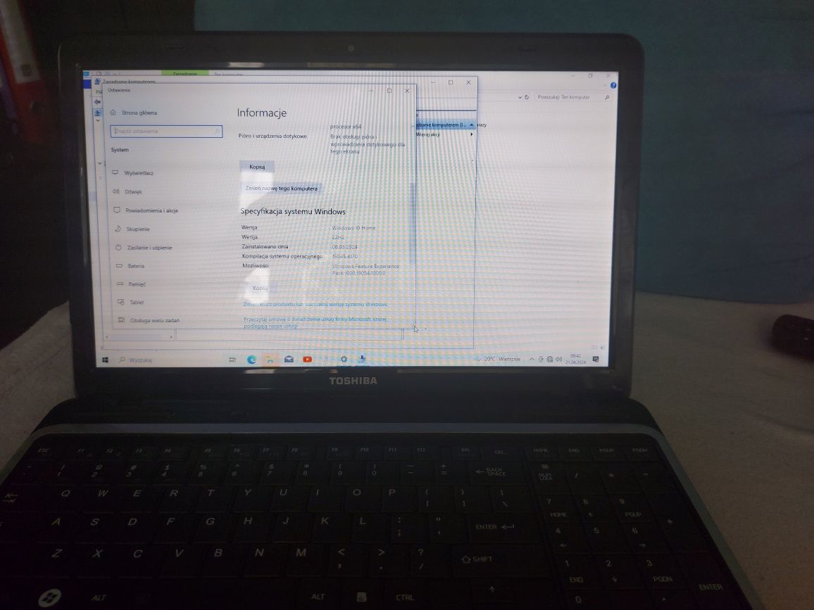 Laptop Toshiba Windows 10 cena ostateczna