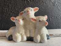 Figurka ceramiczna gipsowa 3 owieczki