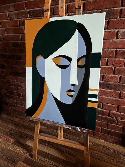 Nowoczesny obraz portret minimalistyczny
