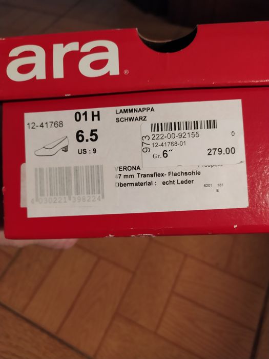 Czółenka klasyczne Ara 6,5