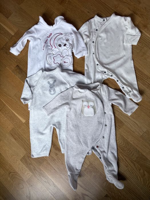 Нові і як нові чоловічки бодіки теплі до 59 см 3 місяці Kiabi Obaibi