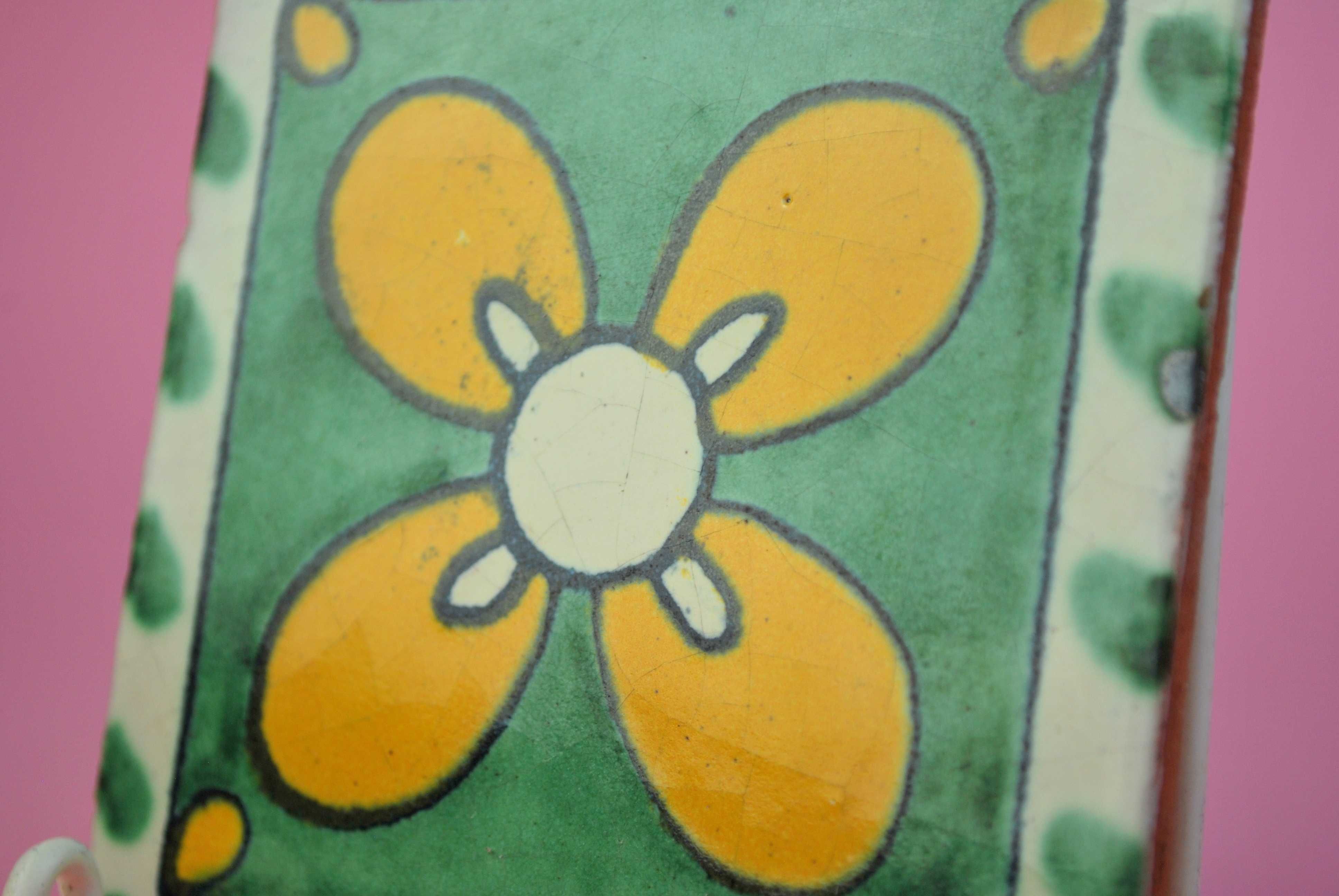 kafelek retro hippie lata 60 70 vintage kwiaty dekoracja