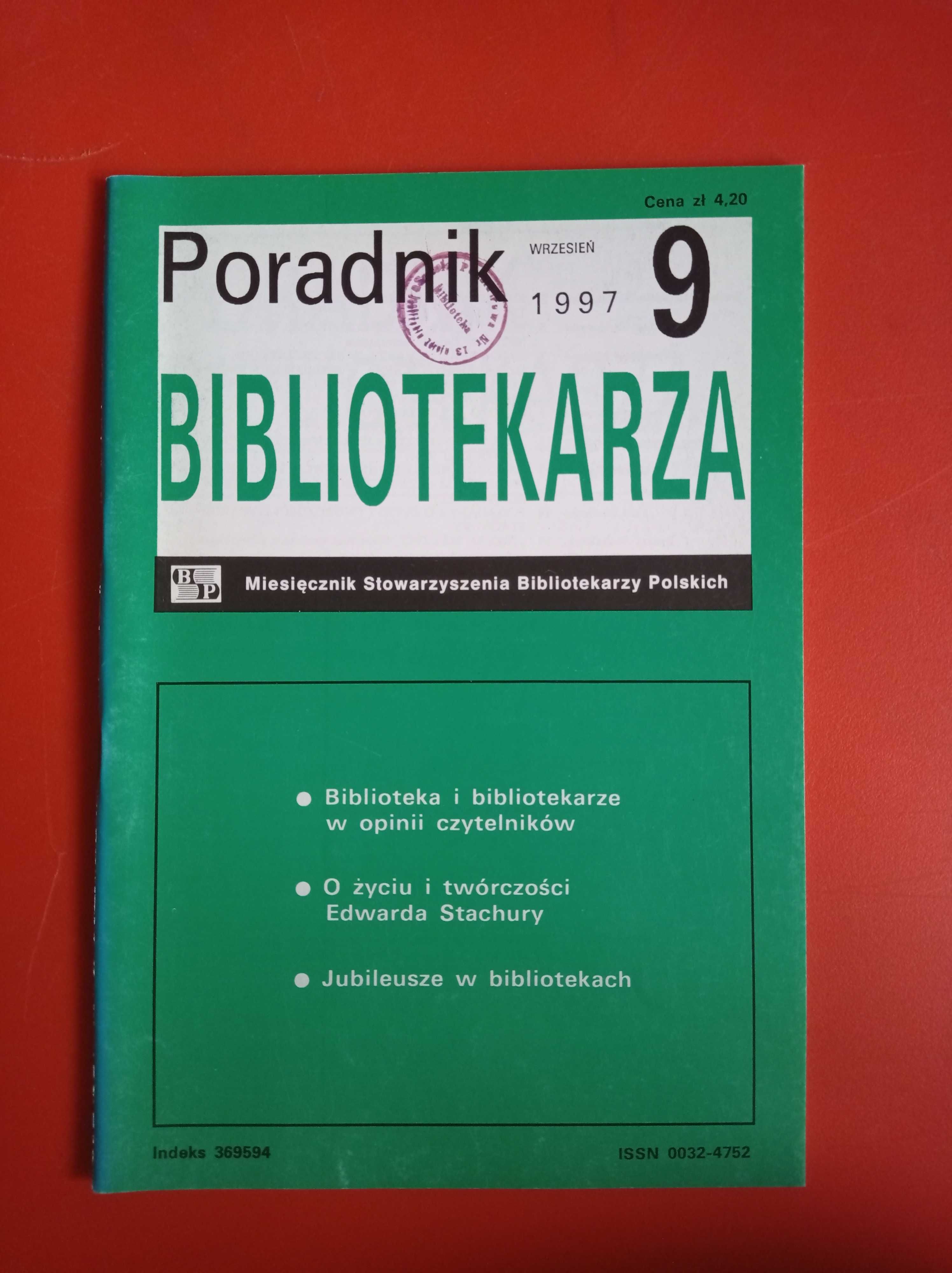 Poradnik Bibliotekarza, nr 9/1997, wrzesień 1997