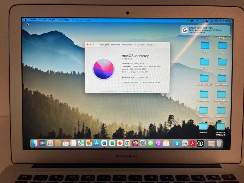MacBook Air 13" 2017 • i5 1.8GHz • 8GB • 128GB SSD • Impecável!