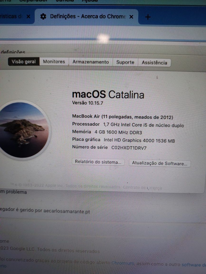 Macbook Air 11 polegadas de 2012