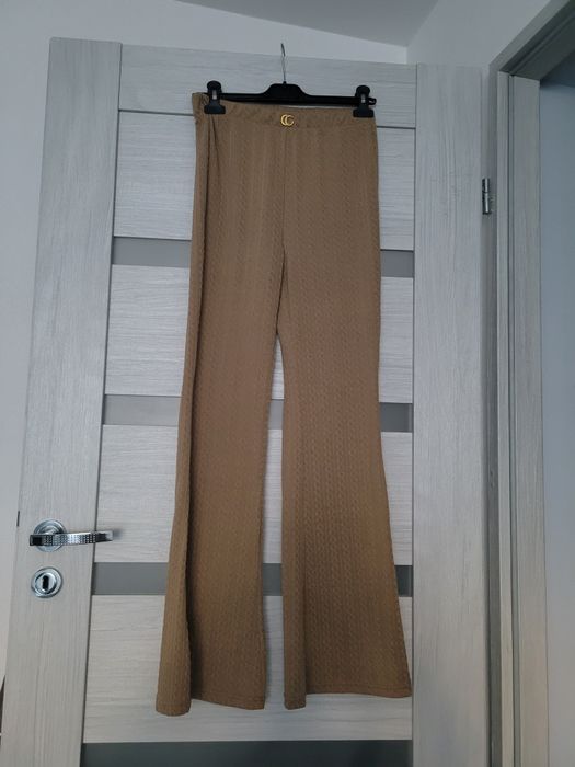 Spodnie jeansowe m.sara I dzwony dzianina