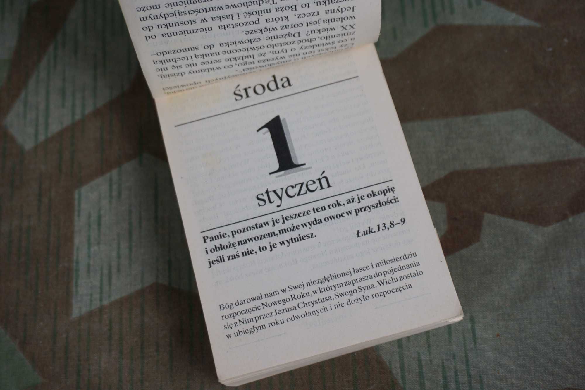 Kalendarz zdzierak zdzierany  listkowy 1992