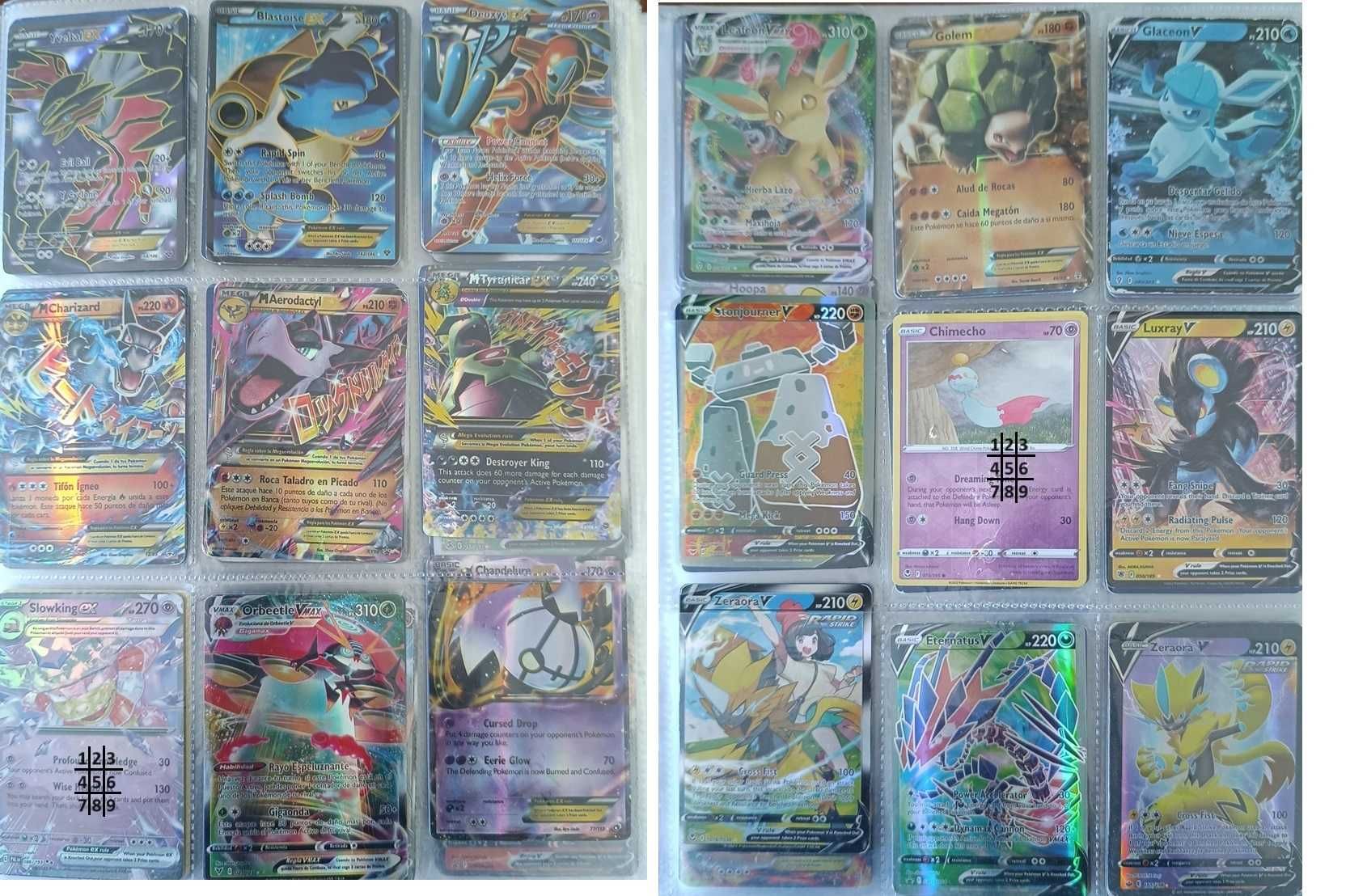 Cartas Pokemon raras, holográficas Pack1