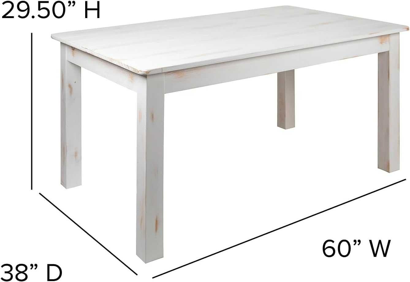 Stół drewniany, rustykalny 152x96cm Flash Furniture