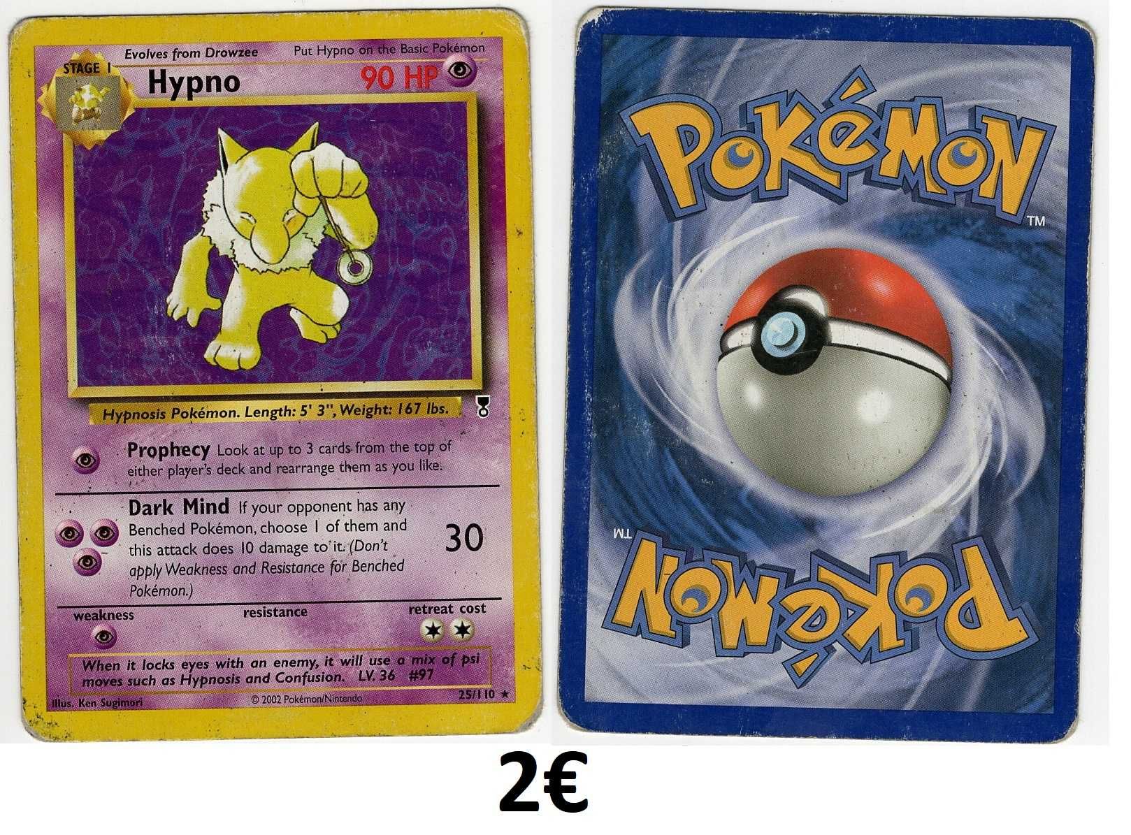 Cartas Pokemon antigas