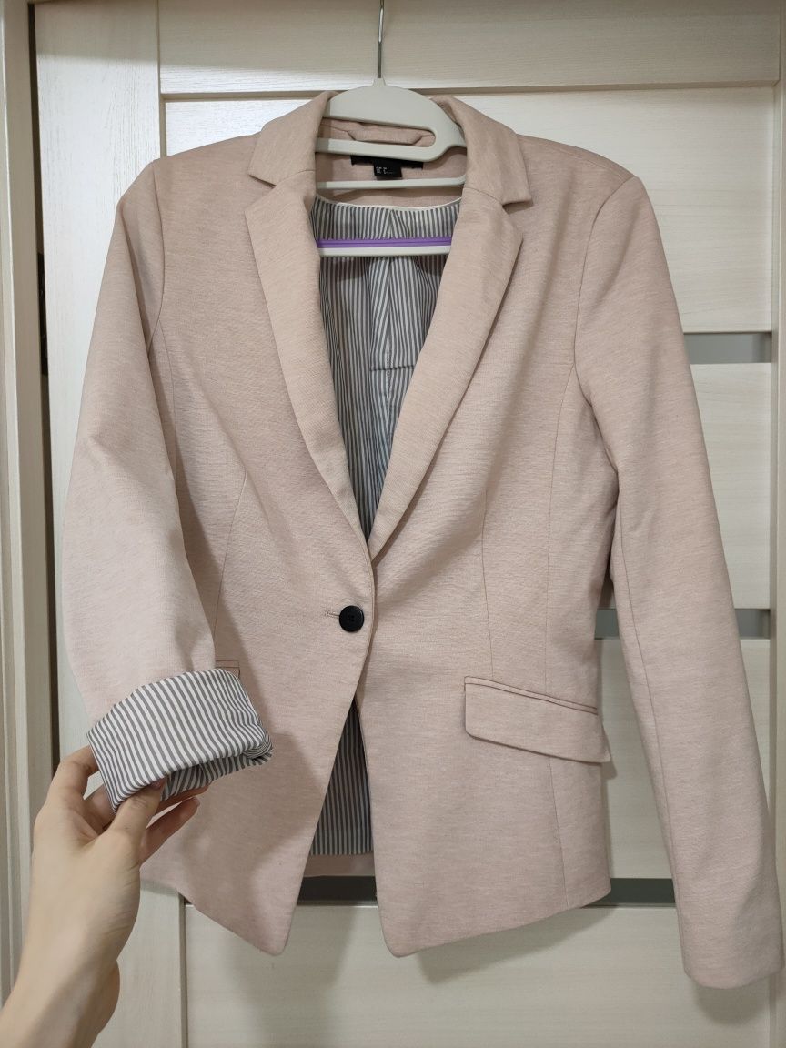 Піджак H&M пудровий/рожевий