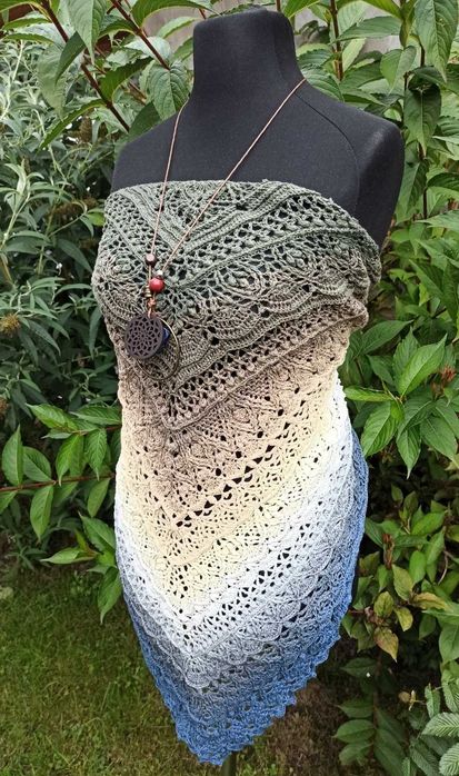 Chusta na szydełku, handmade