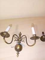 metalowa lampa świecznik antyk