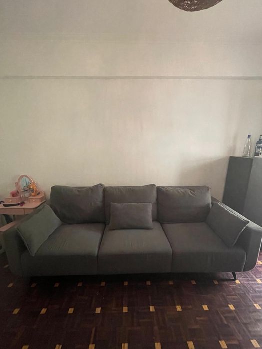 Sofá 3 lugares - Cinzento