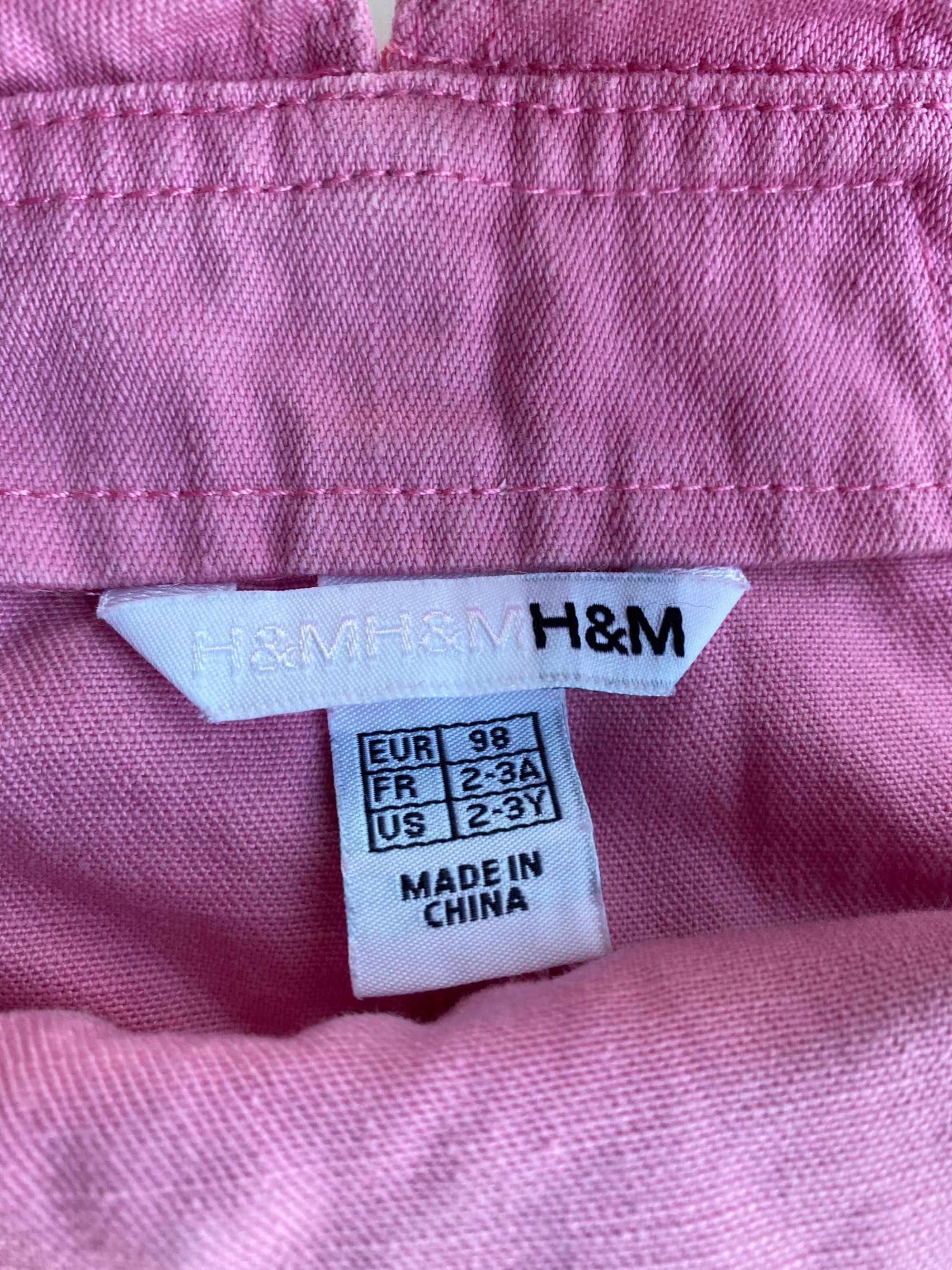 Sukienka jeansowa ogrodniczka H&M 98