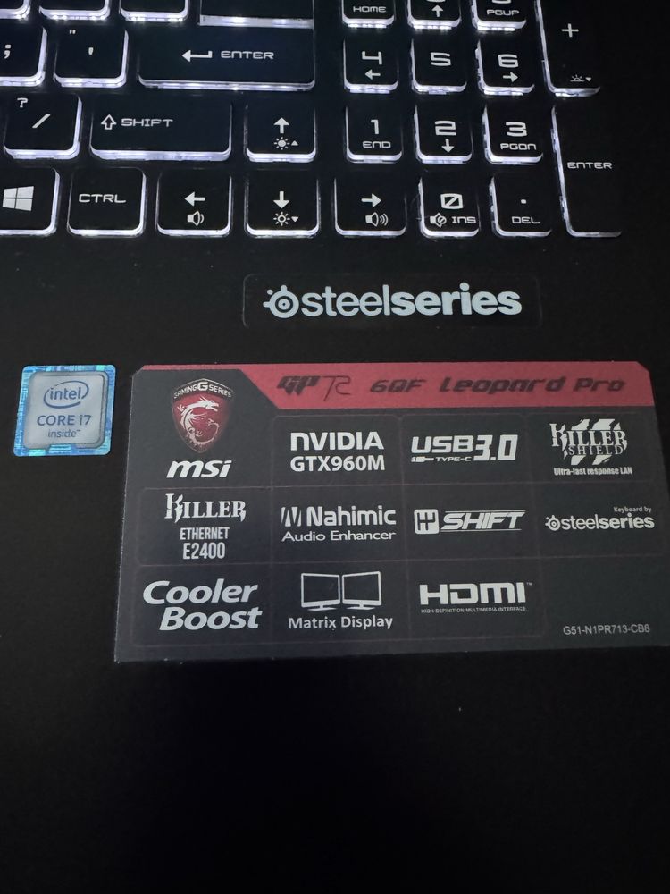 Laptop gamingowy MSI Leopard Pro gp72 6qf