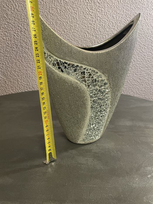 wazon w stylu glamour w kolorze srebrnym 29 cm