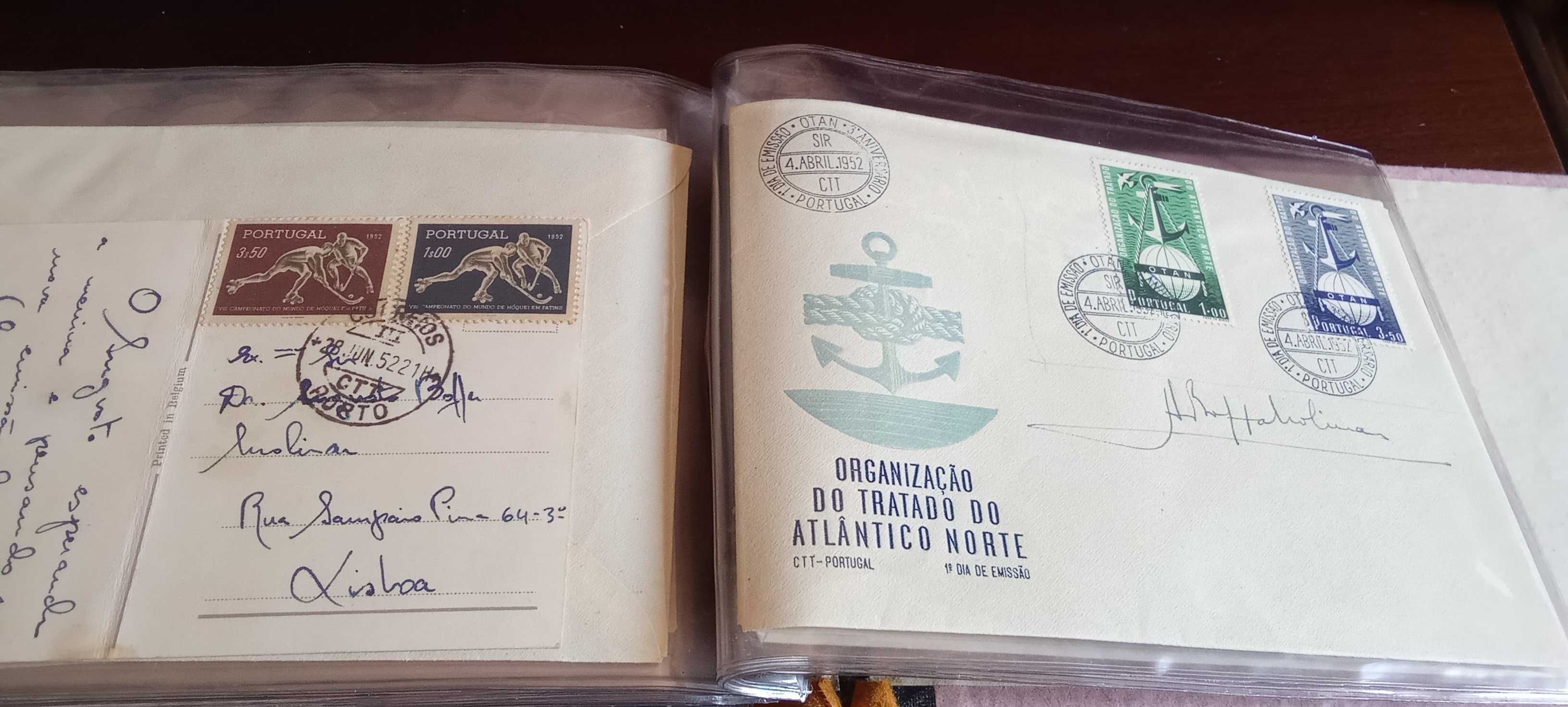 Selos de Portugal Pasta com 90 FDC de 1951 a 1970
