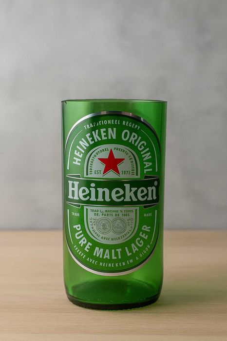 Szklanka Heineken z butelki – unikat, prezent dla piwosza
