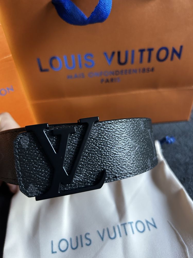 Pasek czarny Louis Vuitton