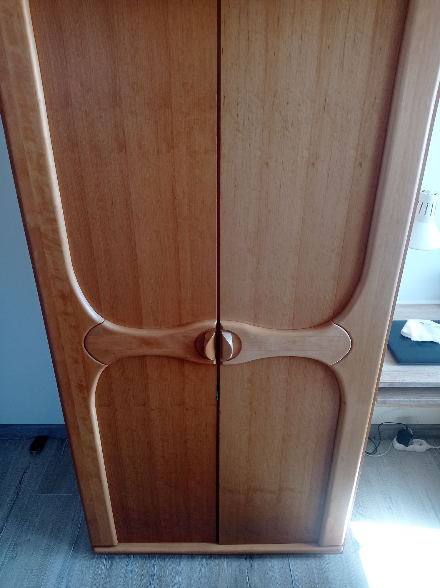 ŁÓŻKO 140x200 + DUŻA SZAFA + SZAFKA NOCNA --- Zestaw mebli, sypialnia