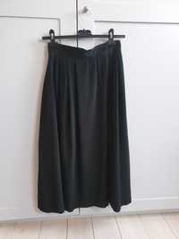 Czarna spódnica midi vintage plisowana zakładki Next diacetat 32 34