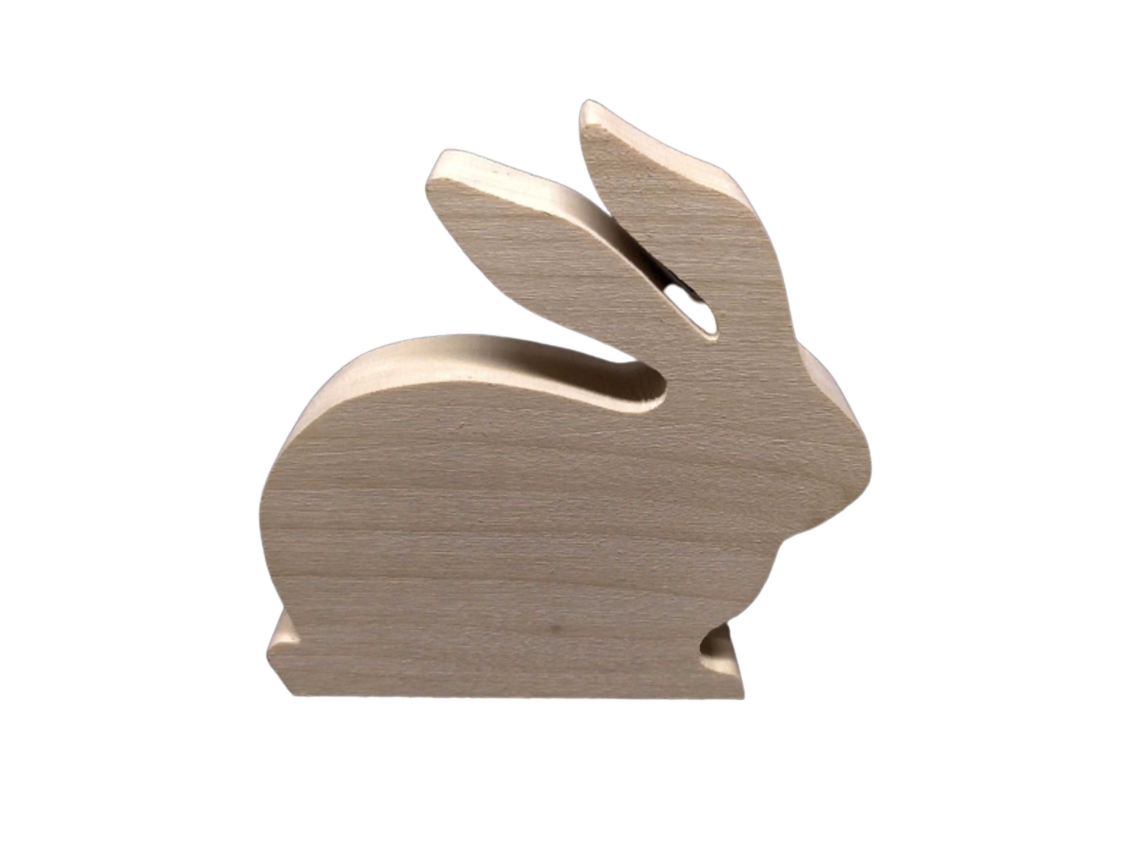 ZAJĄC WIELKANOCNY figurka drewniana królik 3D 10cm