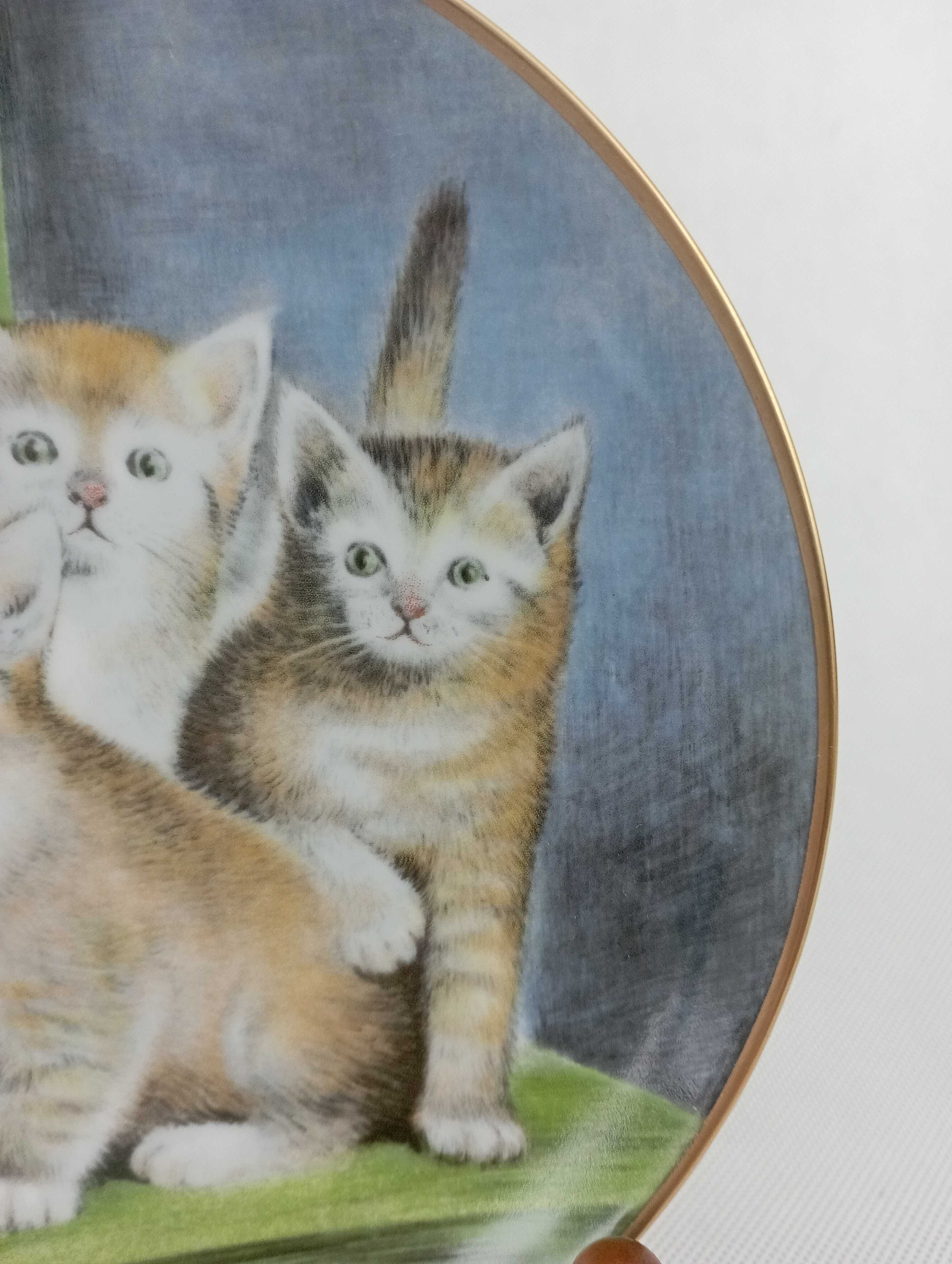 Talerz dekoracyjny "kocięta" AK KASIER