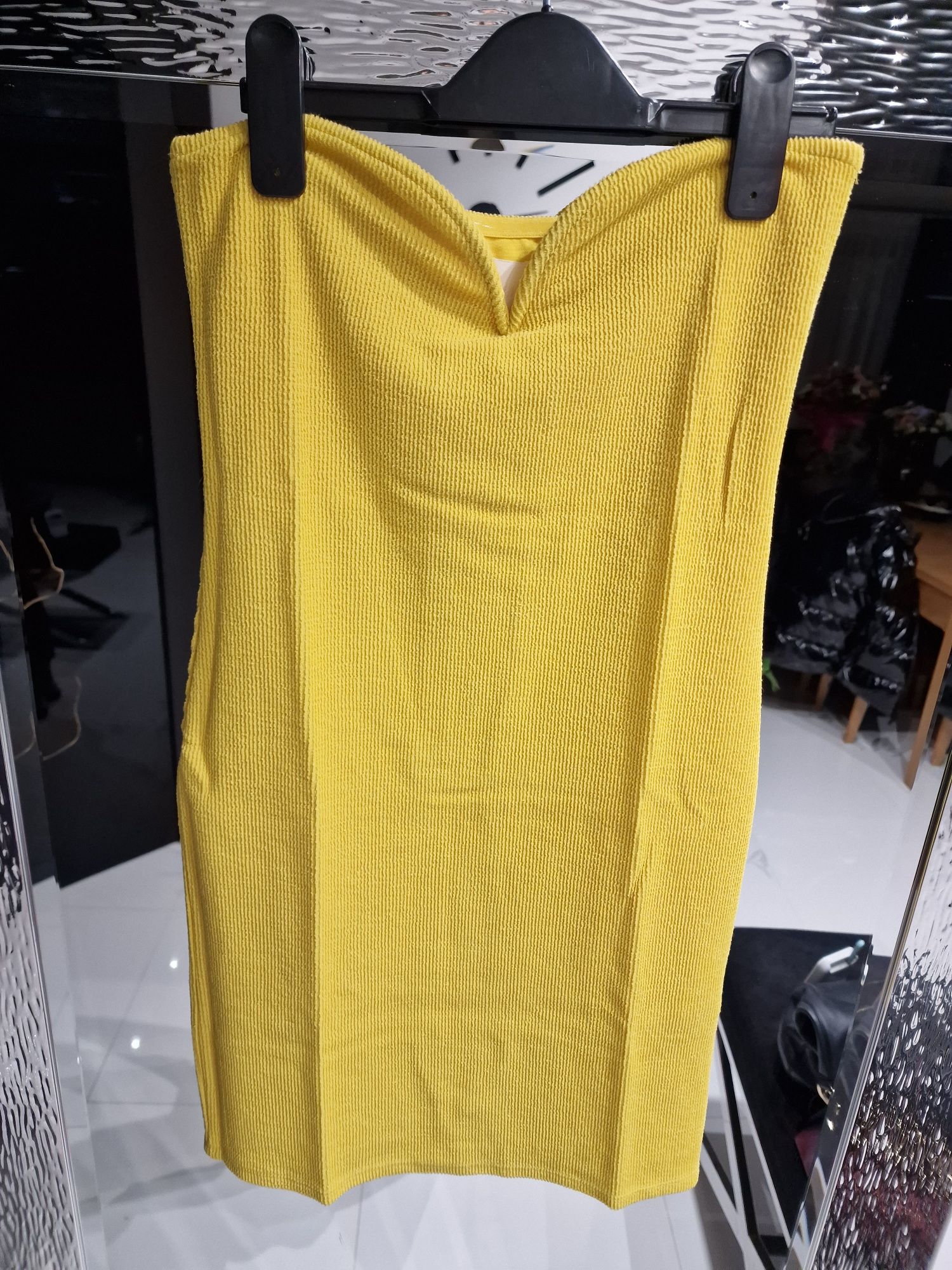 Sukienka H&M 36 żółta mini tuba