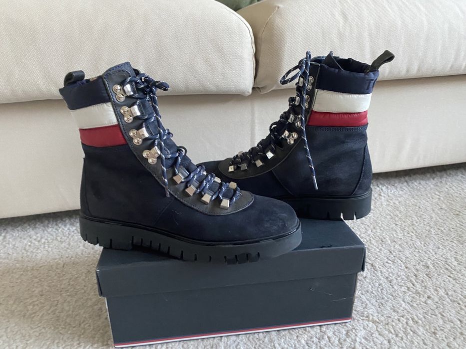 Tommy Hilfiger Padded Nylon Lace Up Boot damskie buty skóra 40/25,5 cm