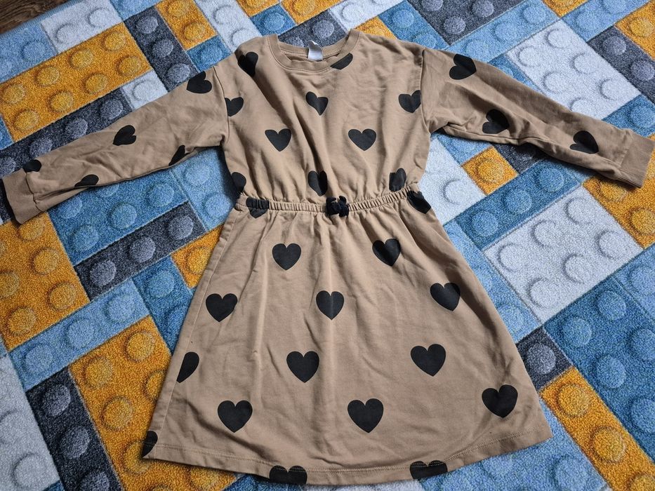 Brązowa sukienka 122/128 Lindex