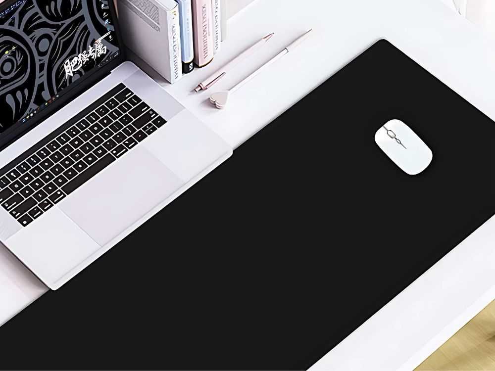 Podkładka gaming pod mysz klawiaturę xxl 90x40cm antypoślizgowa czarna