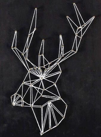 Tablica obraz geometryczny Deer Head ST12 30x20cm