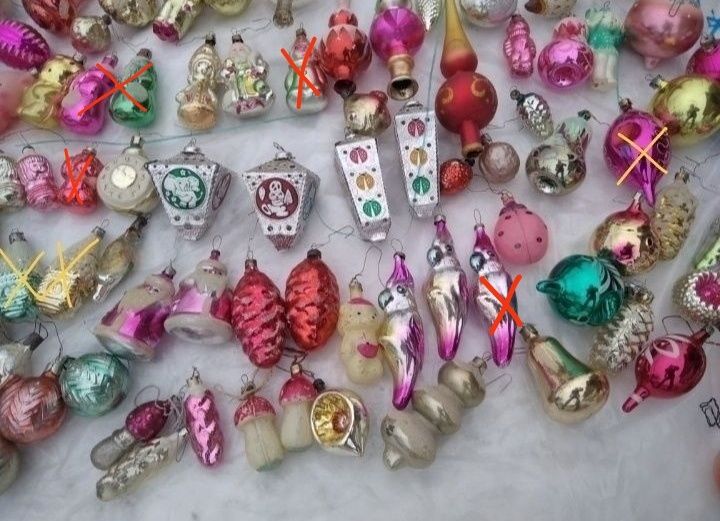 Новогодняя ёлочная игрушка  ёлка космонавт Дед Мороз Снегурочка СССР