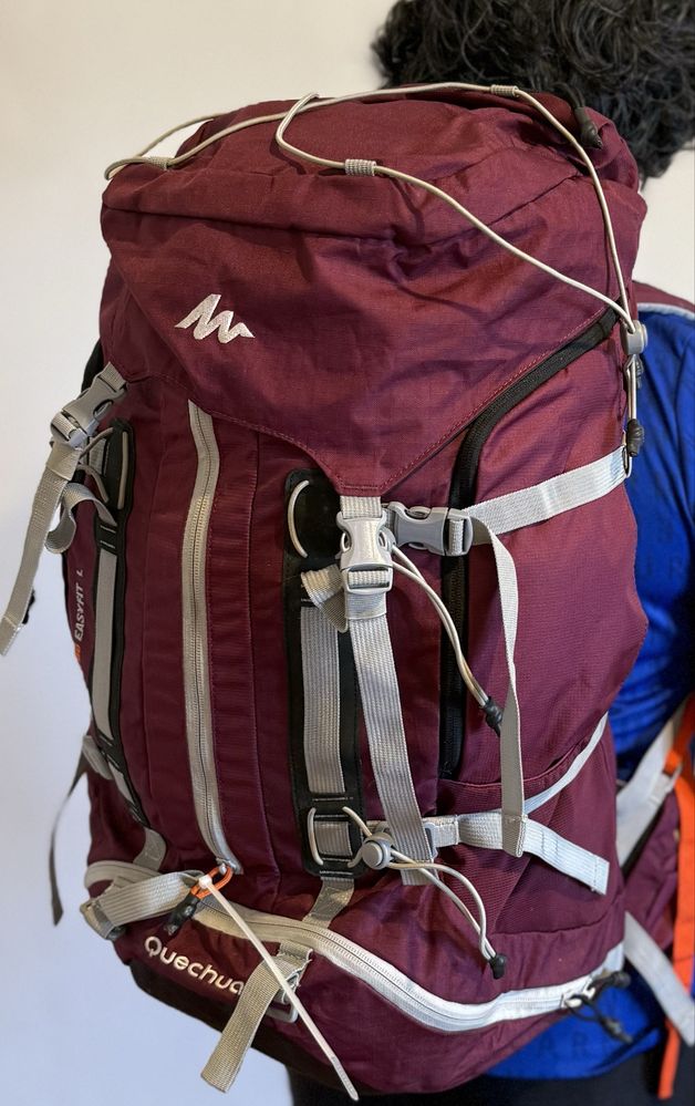 Mochila trekking viagem Quechua Forclaz 50l easyfit mulher