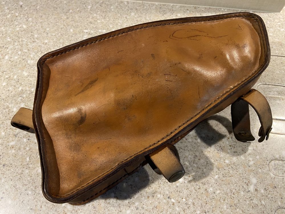 Stylowa torba rowerowa BearBarian na ramę Vintage skóra retro sakwa