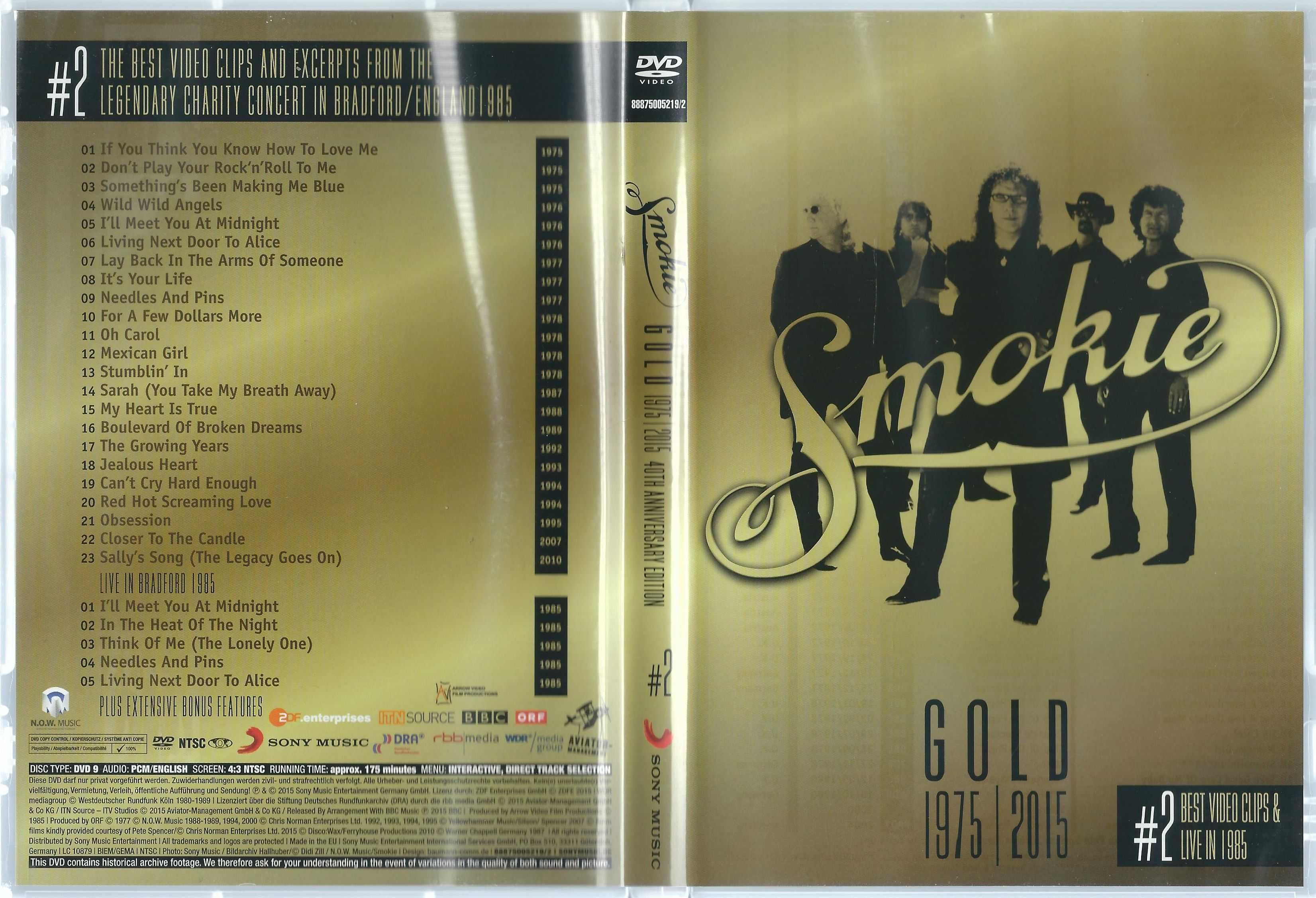 3 DVD Smokie - Gold 75-15 (2015) (Sony Music)