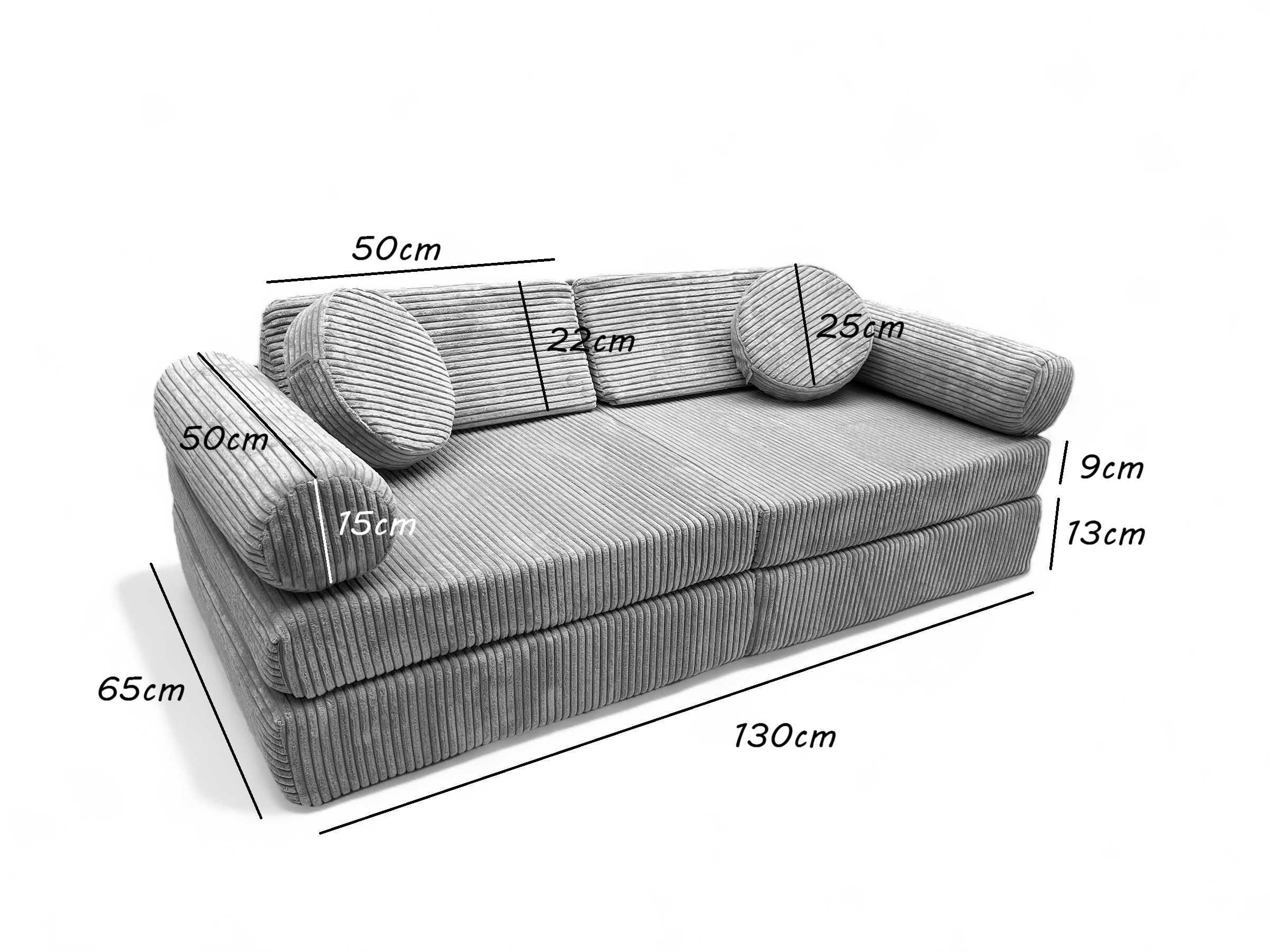 Modułowa kanapa do kreatywnej zabawy dla dzieci Sofa Montessori KOLORY
