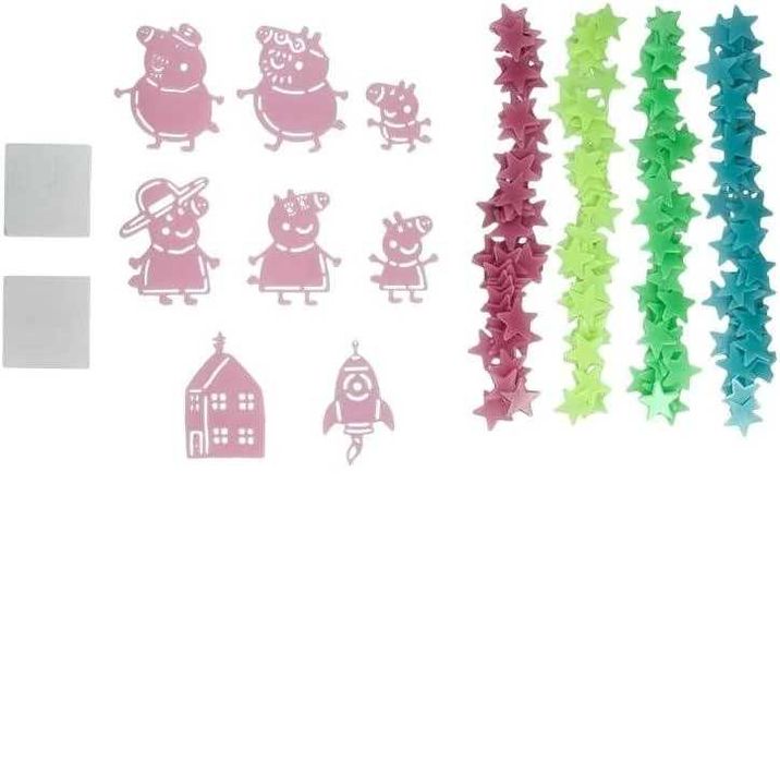 Naklejki PEPPA PIG Świecące W Ciemności Decal Glow In The Dark Nowe