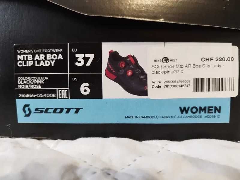 Nowe damskie buty rowerowe Scott ar BOA clip rozmiar 37