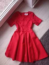 Sukienka czerwona elegancka 128