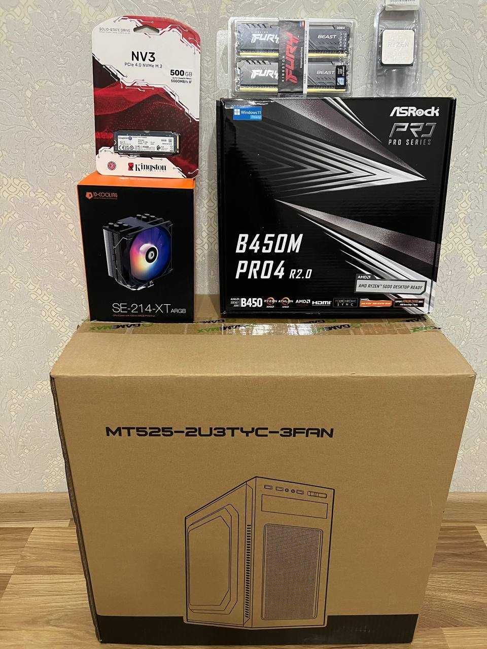 Ігровий Комп'ютер R5 3600/b450m/RX580 8GB/16GB DDR4/m2 500GB/HDD 500GB