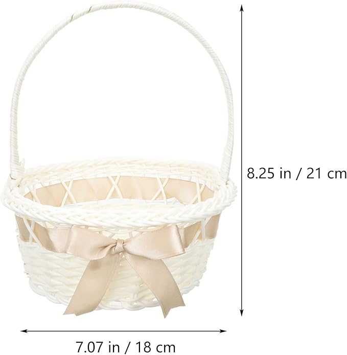 Mały koszyk wiklinowy – na kwiaty, Wielkanoc, dekoracje