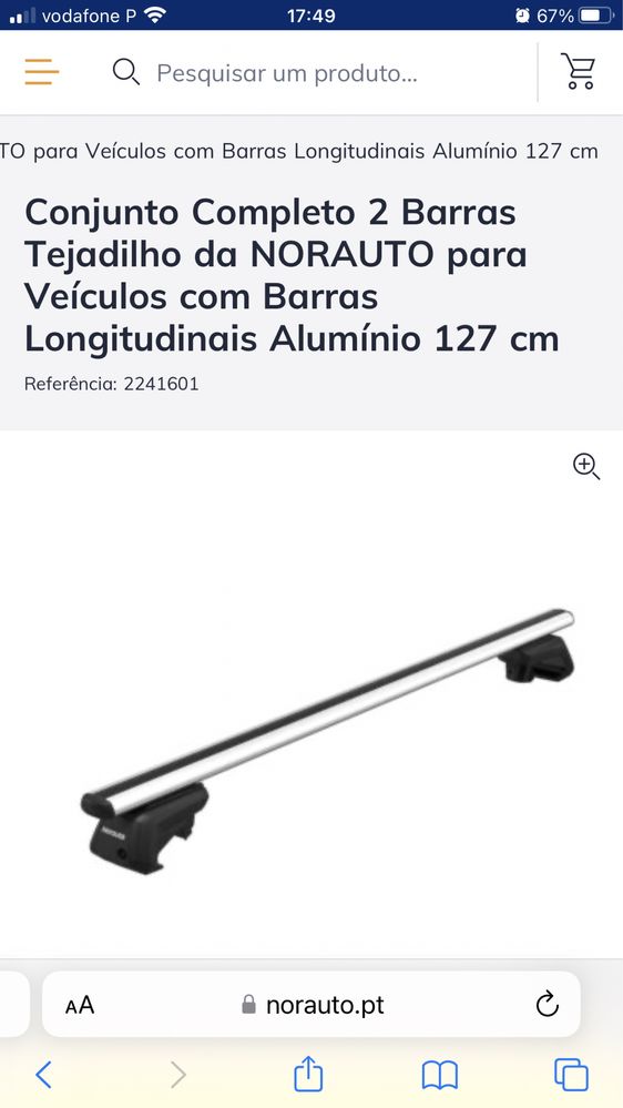 Barras para tejadilho