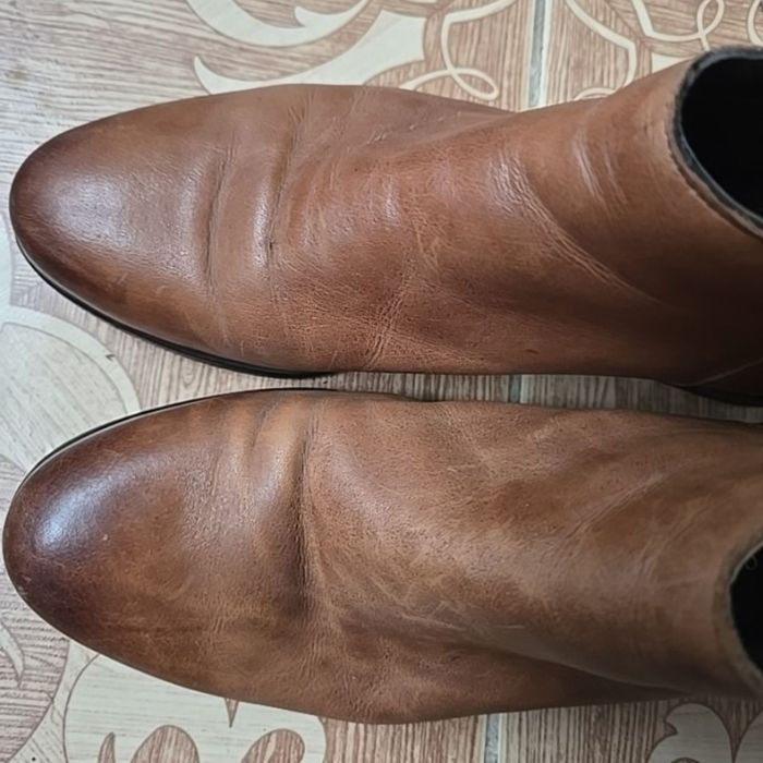 Черевики сапожки Челсі lasocki шкіра коричневі