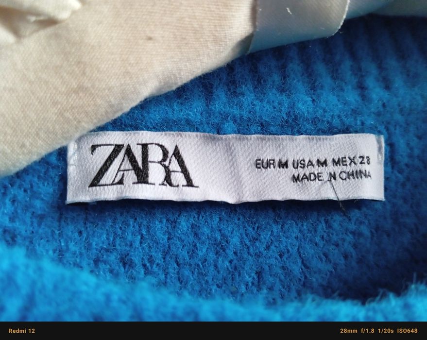 Zara sweter turkusowy M